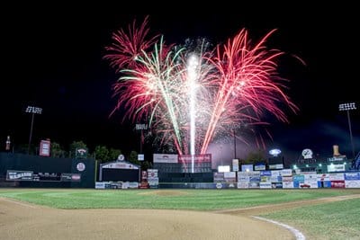 Fireworks at Portland Seadogs